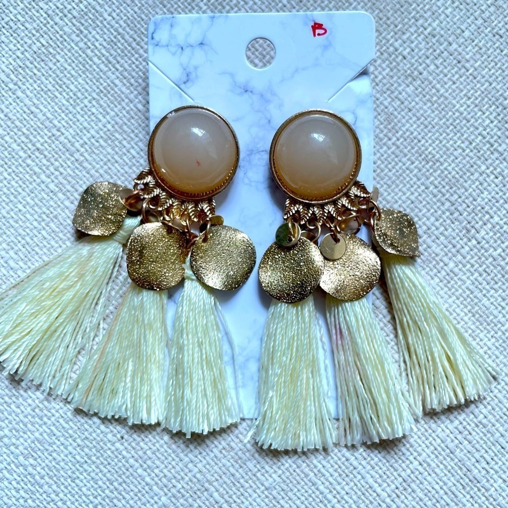 Tassel statement boho earrings
